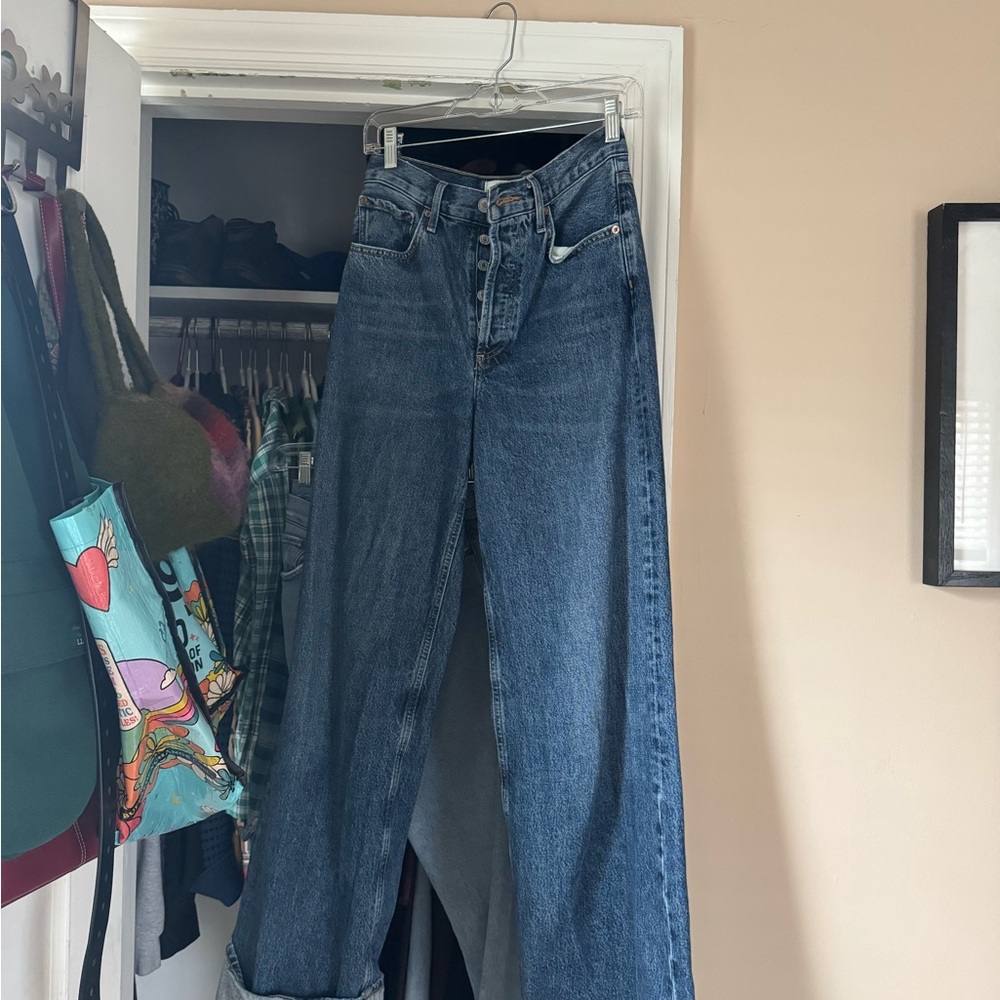 Agolde Dark Blue Flare Jeans